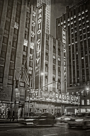 Radio City Music Hall in Black and White