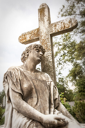 Stone Figure on Tomb in Hollywood Cemetery