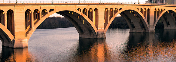 KeyBridgeatSunsetPanoKey Bridge at Sunset Panoramarama
