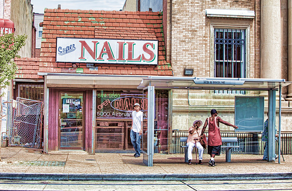 H Street Scene in Washington, DC