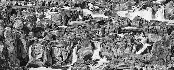 Great Falls Virginia - Black &White Panoramic