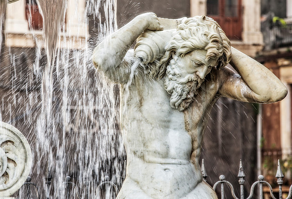 Fountain in Catania on Piazza Duomo