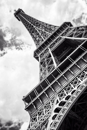 Eiffel Tower in Black and White