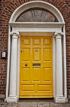 Yellow Door in Dublin
