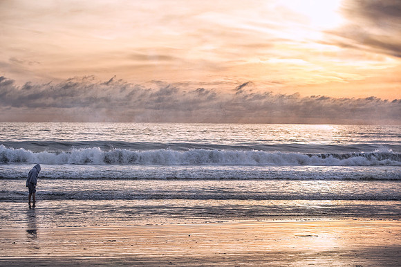 Brilliant Sunset at Coronado Beach near San Diego, Caligornia