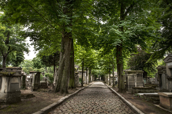 Cobbletone Street in Cimitiere de Montmartre