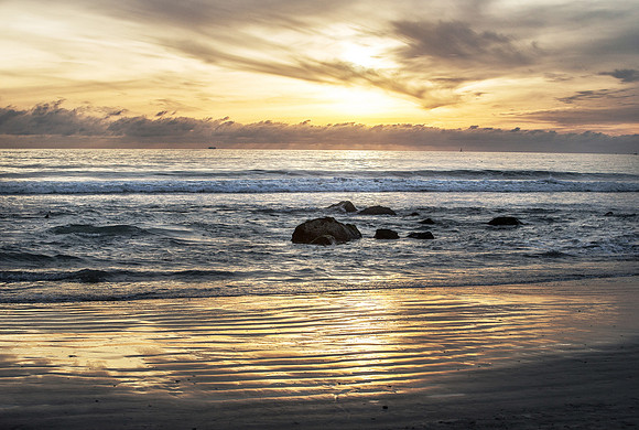 Sandy Reflections at Coronado Beach, California